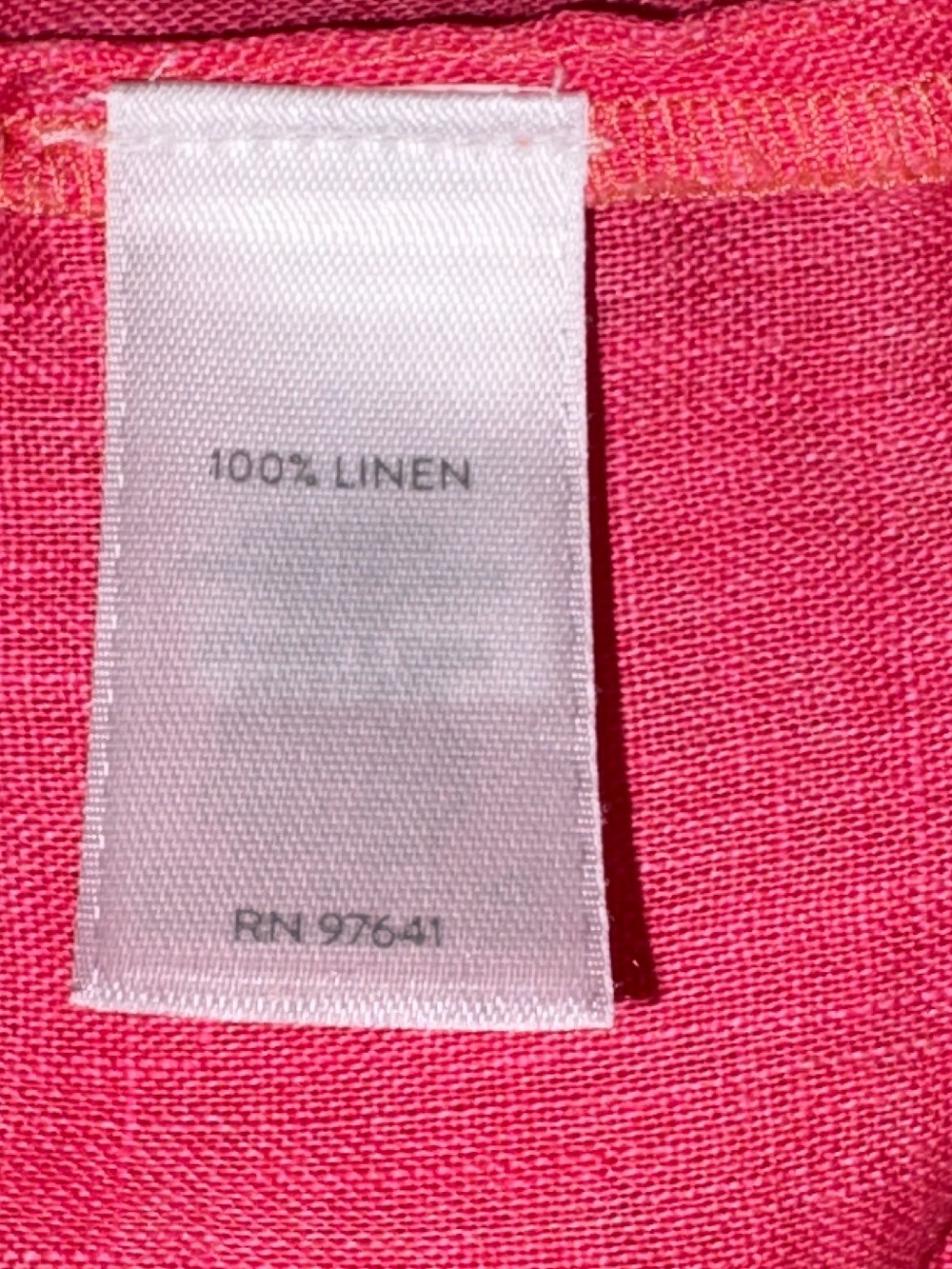 J. Jill Linen Orange Band Collar Button Popover Long Sleeve Top Sz Medium Tall - Picture 13 of 13